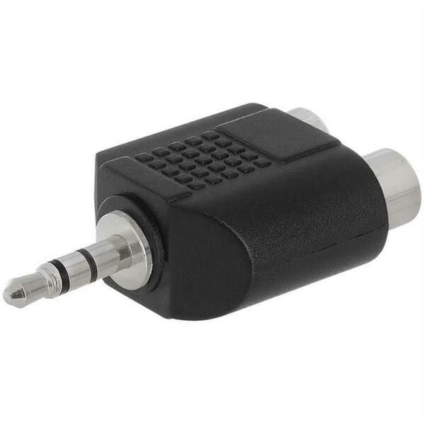 Cmple 3.5 mm Stereo Plug to 2xRCA Jack Adapter - Straight 223-N